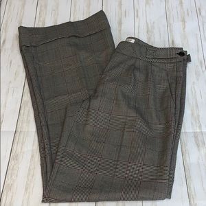 Size 4 Trina Turk Plaid Career Trousers